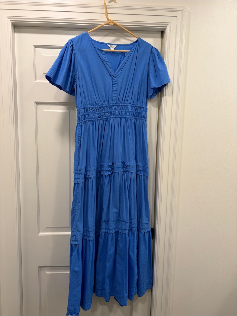 🏈Game Day🏈crown & ivy Royal Blue V-Neck Tiered Maxi Dress